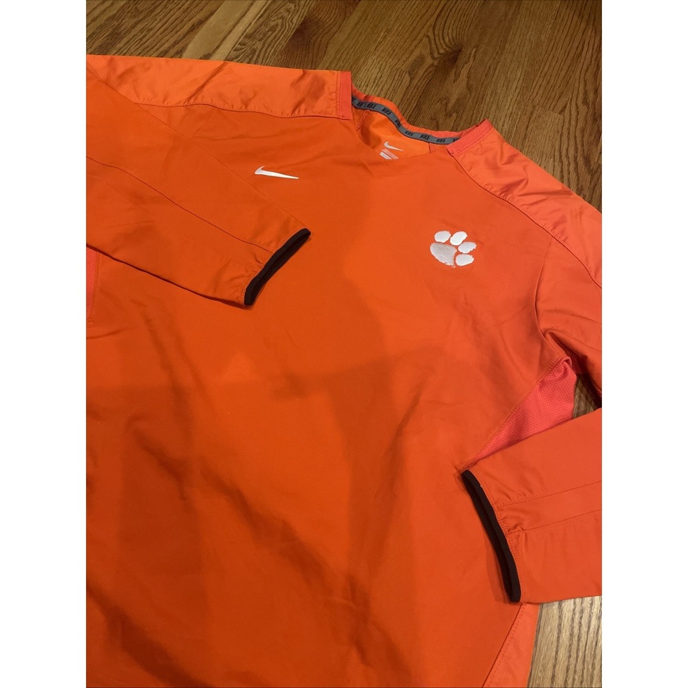 Nike Clemson Men's Windbreaker V Neck Long‎ Sleeve Size Large College Sports